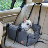 Pet Car Seat Dog Booster Seat Pet Travel Carrier Bed for Small and Medium Pets Grey