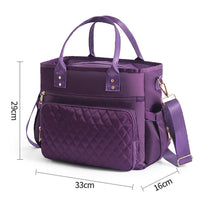 Insulated Lunch Bag Lunch Box Storage Bag Cooler Tote Bag Purple