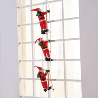 Climbing Santa Decor Santa Claus Climbing on Rope Ladder Christmas Tree Party Home Door Wall Decoration 3 Santa Style