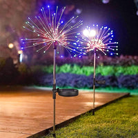 2Pcs Solar Powered Garden Light DIY Decorative LED Lights Home Yard Pathway Decor Multicolour