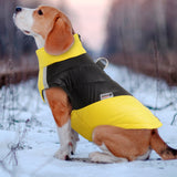 Winter Warm Pet Vest Jacket Water-resistant Reflective Padded Coat Puppy Dog Clothes Yellow