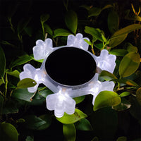 4Pcs Solar Snowflake LED Light Solar Lawn Wall Light Underground Light White