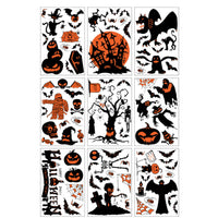 9 Sheets Halloween Window Stickers Static Cling Decals for Halloween Party Decoration