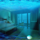 8 Modes Ocean Projector Light Night Light Remote Control Projection Lamp White