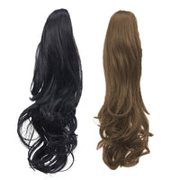 2Pcs 40cm Natural Claw Clip-In Style Hair Extensions Thick Curly Ponytail Long Pony Tail Style 4