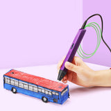 3D Printing Pen with OLED Display DIY Crafting Doodle Drawing Tool Kit for Kids Purple