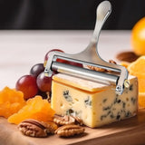 Adjustable Thickness Cheese Slicer with 2 Replacement Stainless Steel Cutting Wires