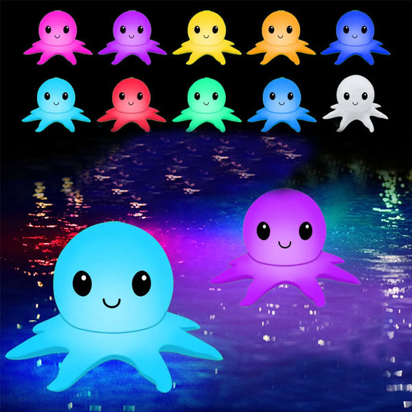 Solar Octopus Floating Pool Lights Inflatable Color Changing Lights Xmas Party Decor