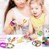 Loom Bands Kit Colorful Loom Bracelet DIY Rubber Band Bracelet Making Kit with Storage Box