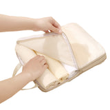 4Pcs Set Travel Compression Packing Cubes for Carry On Suitcases  Travel Accessories Beige