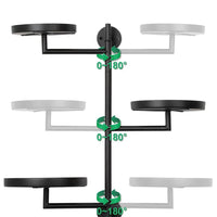 3-Tier Indoor Rotating Plant Shelf Wall-Mounted Metal Window Plant Stand