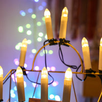 LED Flameless Christmas Candle Light Indoor String Lights with Tree Clips