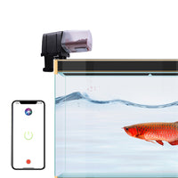 2.4Ghz WiFi Automatic Fish Food Feeder USB Powered Feeding Aquarium Tank Pond Dispenser