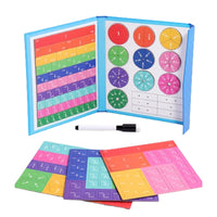 Magnetic Fraction Educational Puzzle Fraction Tiles and Fraction Circles Math Skill for Elementary School