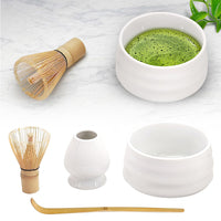 4Pcs Traditional Japanese Matcha Tea Set Tea Whisk Tools White