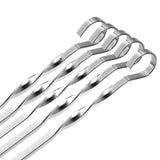 50Pcs Stainless Steel Flat Long Skewers for Grilling Barbecue Metal Needle BBQ Tools Kebab Stick