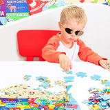 70Pcs World Map Jigsaw World Geography Puzzle Kid Toy