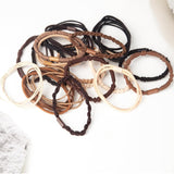 20Pcs Set Boho Hair Ties Multi-color Bracelets Hair Ties Hair Styling Accessory Style 1