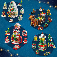 24 Days Christmas Advent Calendar Countdown Calendar Kids Christmas Building Blocks Playsets Blind Box Xmas Gift Style 2