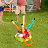 3-in-1 Musical Jump Toy Toss Ring Game Toy Rocket Launcher for Kids