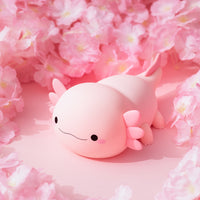 Cute Axolotl Night Light Silicone Touch Control Night Lamp Rechargeable Bedside Lamp