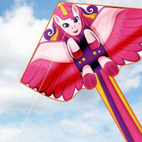 Large Kite with Tail Easy to Assemble Beach Kite for Family Activities Outdoor Games Style 1