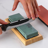 2Pcs Set Whetstone Knife Sharpening Stone 400/1000 and 3000/8000 Water Wet Stone Set