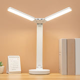 Foldable Double-Head LED Desk Light Eye-Caring Touch Control Reading Lamp