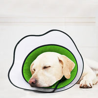 Pet Dog Cone Collar Soft Neck Collar Adjustable Pet Elizabethan Collar Green