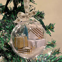 Mini Packages Clear Ball Ornaments Christmas Tree Decoration Home Decor Style 1