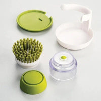 Multi-purpose Scrubbing Dish Brush with Soap Dispenser Cleaning Brush Kitchen Cleaning Tool Green