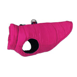 Winter Pet Waistcoat Zipper Clousure Warm Sleeveless Coat for Going Out Rose Red