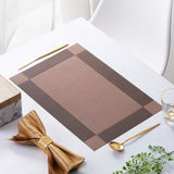 Set of 6Pcs Placemats with Coasters Heat Stain Non-Slip Washable Dining Table Place Mats Coffee