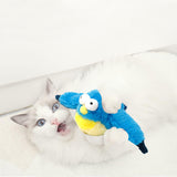 Cat Squeaky Toys Rechargeable Interactive Cat  Toy Touch Activated Kitten Plush Pet Toys Blue