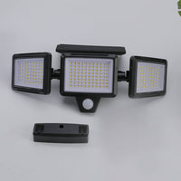 Solar Outdoor Lights 3--Head Motion Sensor Solar Light Wall Lamp for Front Door Backyard Porch