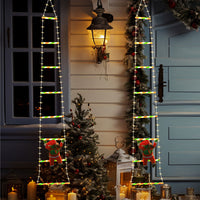 Christmas Ladder Lights with Climbing Santa Claus USB LED Light Xmas Tree Decorations