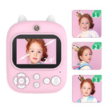 1080P Instant Print Camera Kids Selfie Digital Camera Kid Gift Pink