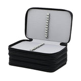 Large Capacity 72 Slots Pencil Bags Portable Drawing Pencil Organizer Black