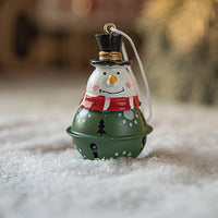 Christmas Painted Resin Bell Hanging Pendant Christmas Tree Decoration Creative Decorations Small Snowman Style