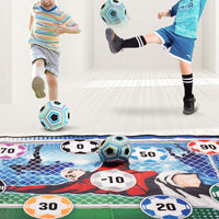 Portable Soccer Ball Game Set Kids Toss Soccer Goal Game for Indoor Outdoor Backyard Blue