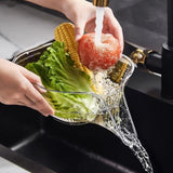 2Pcs MultiFunctional Drain Baskets with Spout Kitchen Sink Drain Basket Transparent