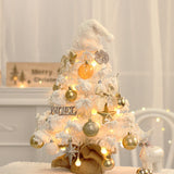 50cm Tabletop Flocking Christmas Tree with LED Lights for Christmas Party Home Decoration