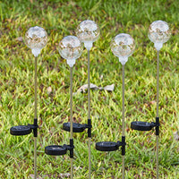 2Pcs Solar Globe Light Outdoor Stake Light Pathway Lights for Landscape Patio Yard Walkway Christmas Decoration