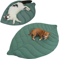 Double-Sided Available Pet Mattress Pad Leaf Shape Puppy Cat Bed Mat Style 1