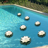 6Pcs Artificial Floating Lotus Flowers Life Like Artificial Plants Garden Pond Pool Decoration