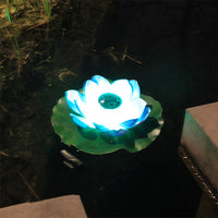 Floating Solar Lotus Flower Light Pond Pool Lamp Garden Landscape Light White