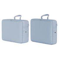 2Pcs Compression Storage Bag Travel Packing Cube Seasonal Clothes Organizer Bags Blue