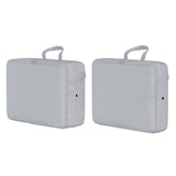 2Pcs Compression Storage Bag Travel Packing Cube Seasonal Clothes Organizer Bags Grey