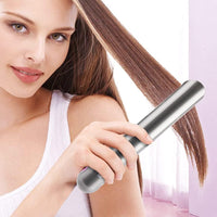 2-in-1 Cordless Flat Iron Curling Iron Rechargeable Hair Straightener Travel Portable Hair Curler