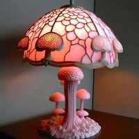 Painting Glass Mushroom Table Lamps Bohemian Resin Table Lamp Night Light Decor Style 4